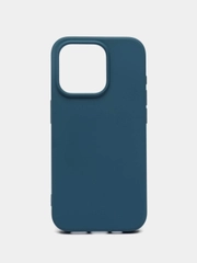 Чехол-накладка Krutoff Silicone Case для iPhone 15 Pro синий