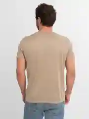 Бежевый спортивная мужская футболка