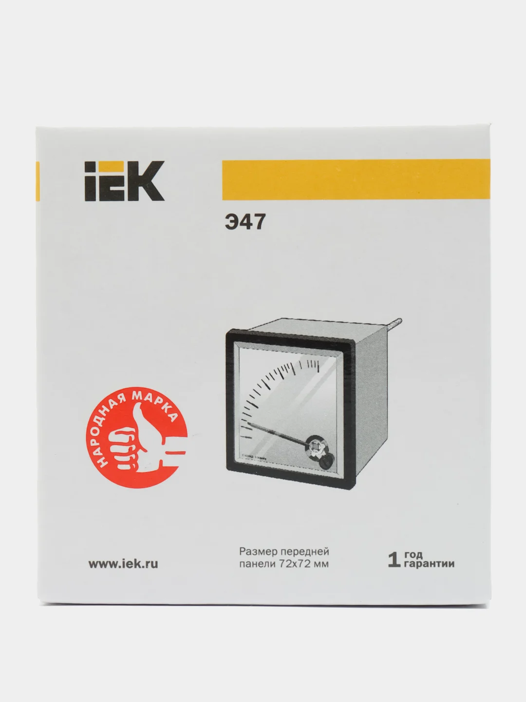 Белый вольтметр щитовой аналоговый IEK Э47 500В AC класс точности 1,5. IPV10-6-0500-E
