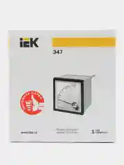 Белый вольтметр щитовой аналоговый IEK Э47 500В AC класс точности 1,5. IPV10-6-0500-E