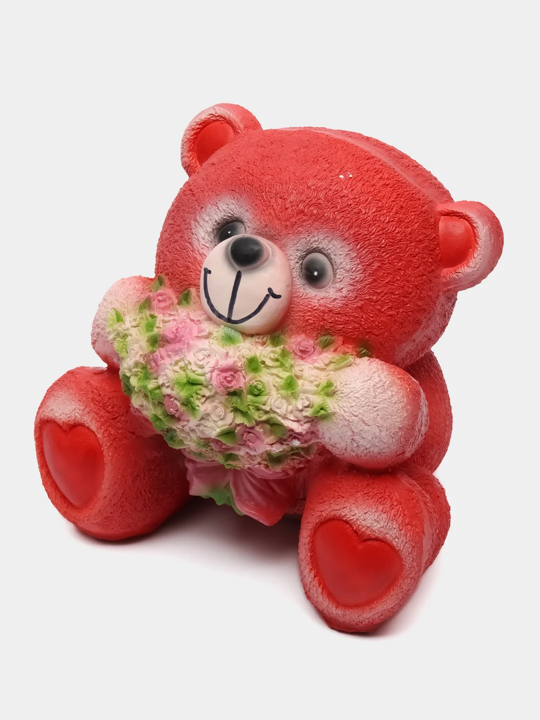Коралловый копилка статуэтка для денег "Мишка" 20х20 см