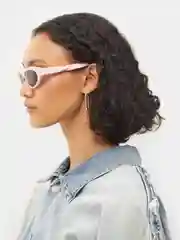 Черный солнцезащитные очки Eyewear Twist в оправе кошачий глаз Итальянского дизайна