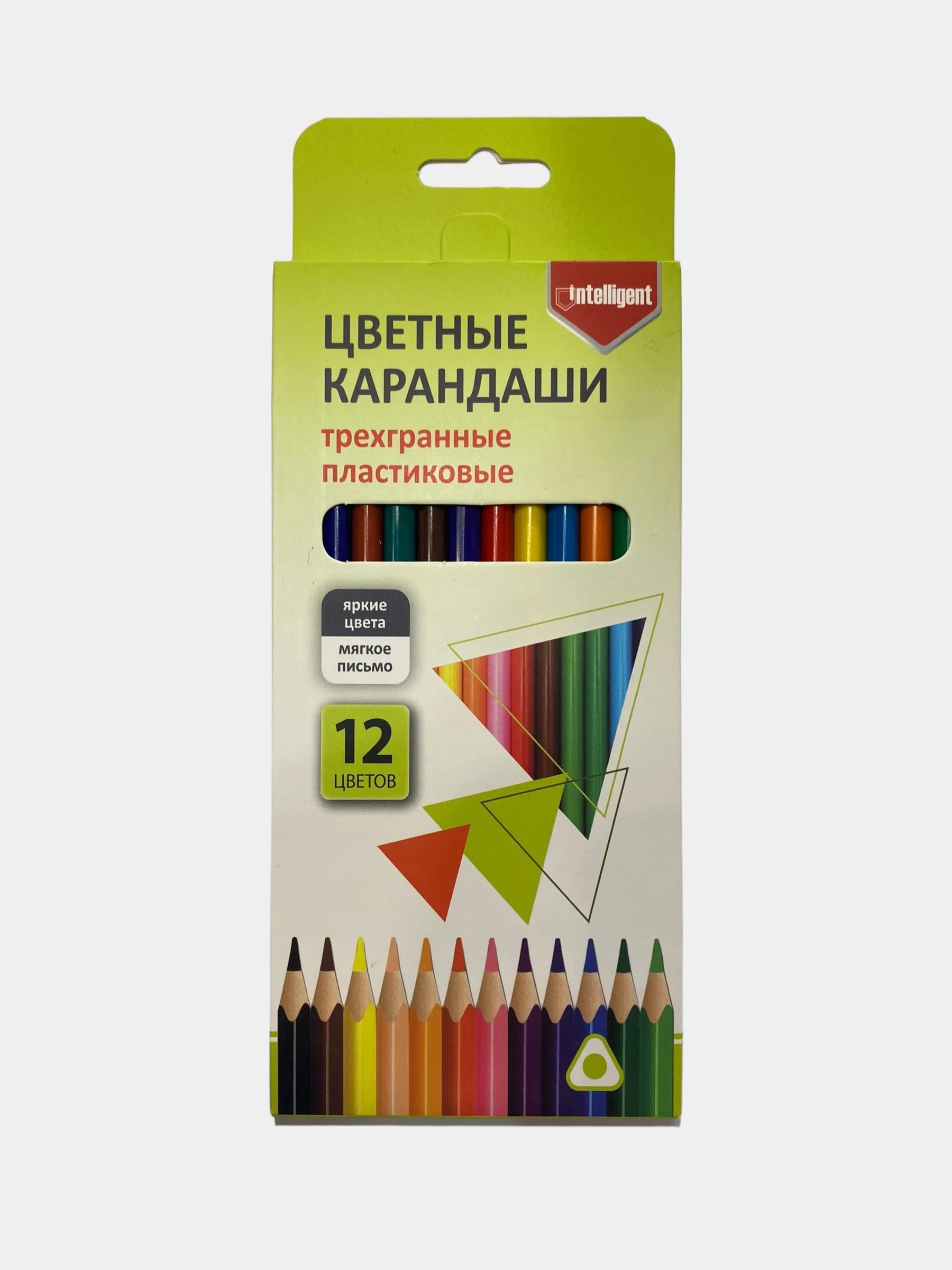 Зеленый цветные карандаши, набор 12 цветов