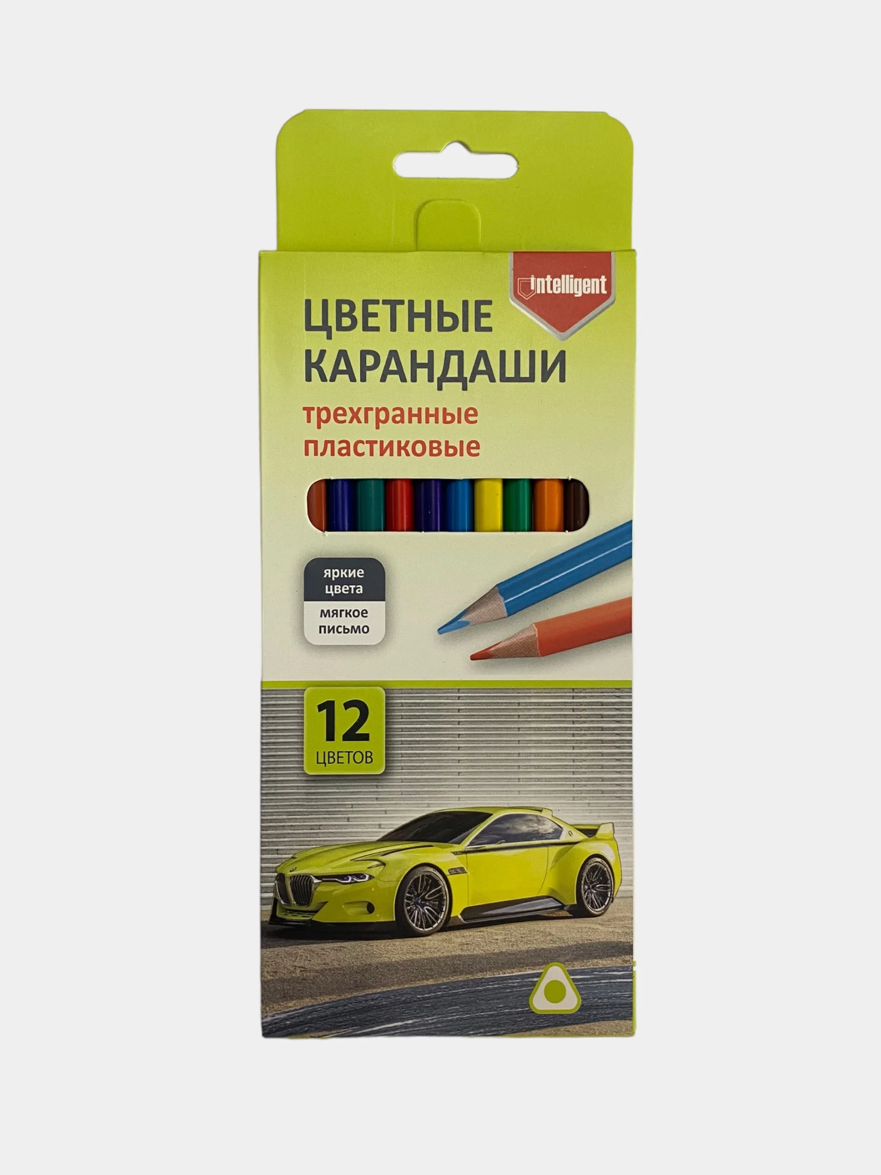 Желтый цветные карандаши, набор 12 цветов