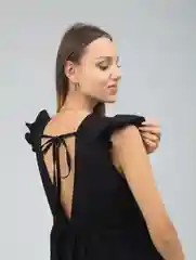 Черный женское летнее легкое платье сарафан, 5 цветов