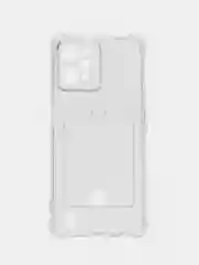 Прозрачный чехол для Realme C31 (Реалми С31), с карманом для карт, прозрачный