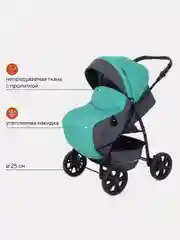 Зеленый коляска детская RANT basic "RIVA" PW