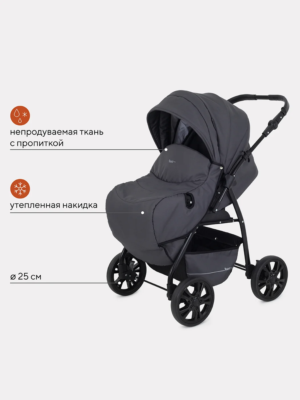 Зеленый коляска детская RANT basic "RIVA" PW
