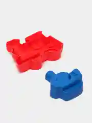Синий набор для игр в песке, 7 предметов, ведерко, лопатка,формочки