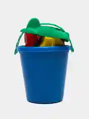 Синий набор для игр в песке, 7 предметов, ведерко, лопатка,формочки