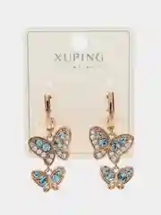 Голубой серьги Xuping гипоаллергенный медицинский сплав