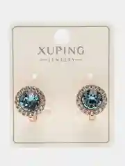 Голубой серьги Xuping гипоаллергенный медицинский сплав