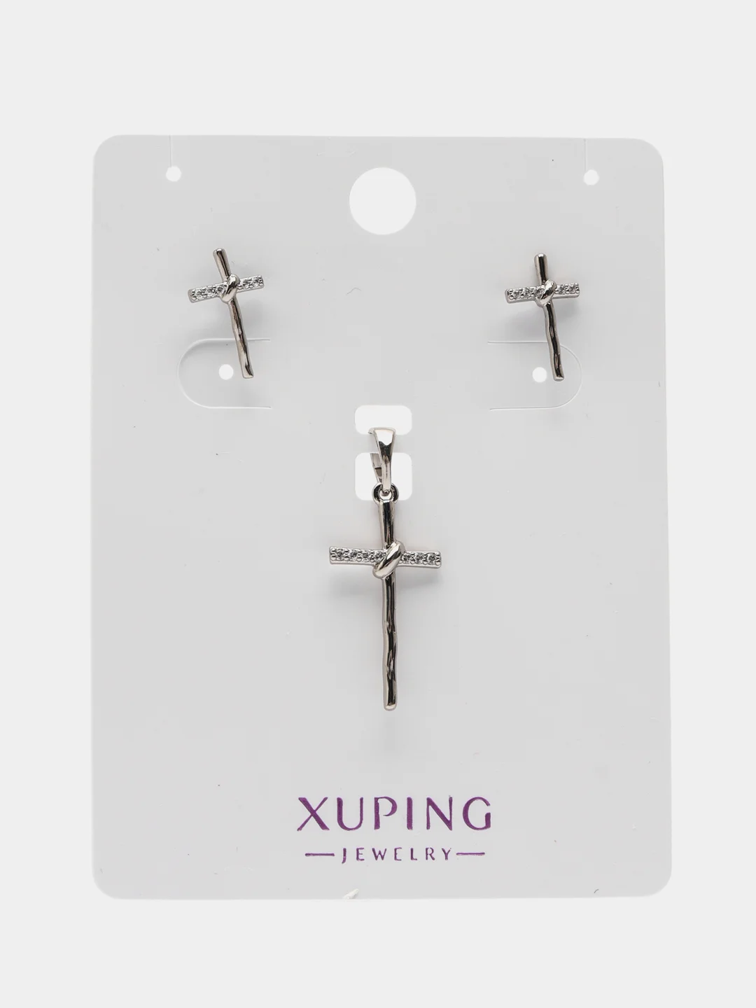 Серебряный набор серьги и кулон  XUPING гипоаллергенный медицинский сплав