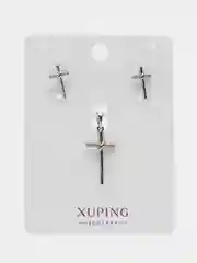 Серебряный набор серьги и кулон  XUPING гипоаллергенный медицинский сплав