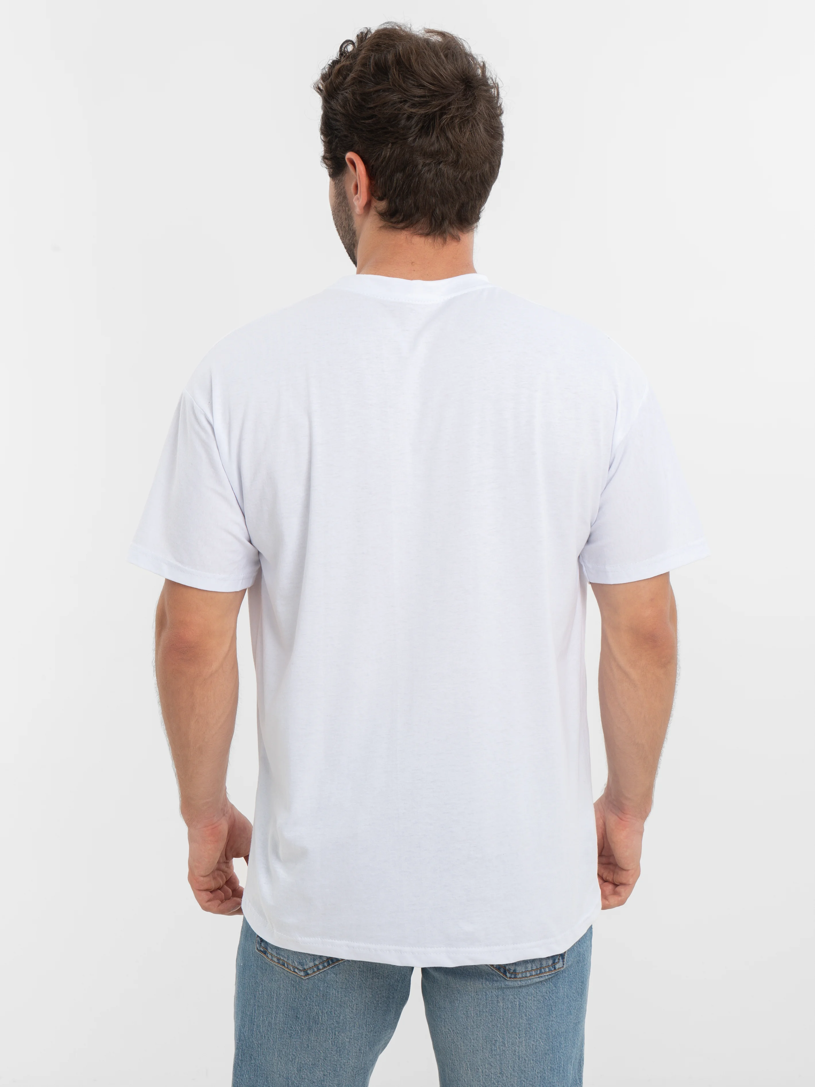 Белый футболка мужская OVERSIZE размер 46-52