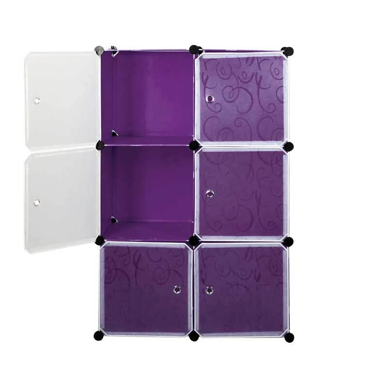 Фиолетовый шкаф Paxwell 2х3