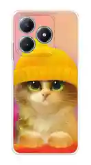 Силиконовый чехол на Realme C63 / Реалми C63 прозрачный, с принтом, защита камеры