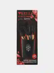Черный кухонный набор Kelli KL-01121 10 пр состав бамбук и силикон