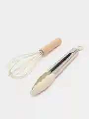 Бежевый кухонный набор Kelli KL-01120 12 пр. состав бамбук и силикон