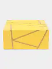 Подарочная коробка со створками, 19.5 x 19 х 8.5 см, "радость", желтый