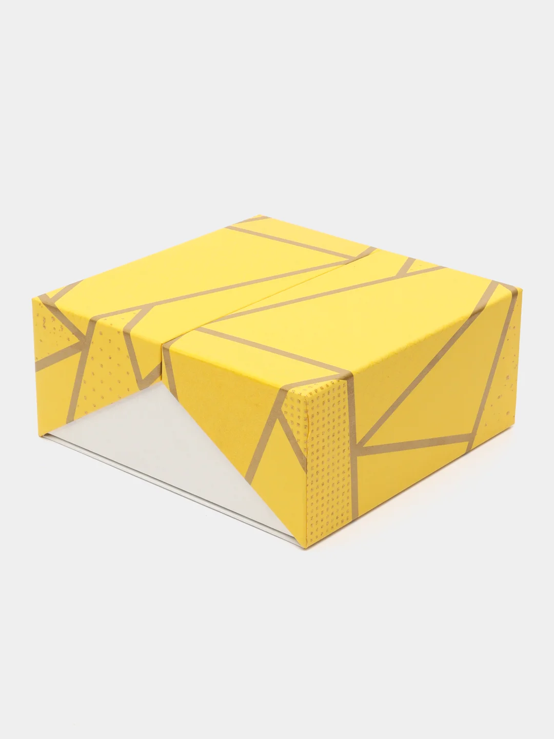 Подарочная коробка со створками, 19.5 x 19 х 8.5 см, "радость", желтый