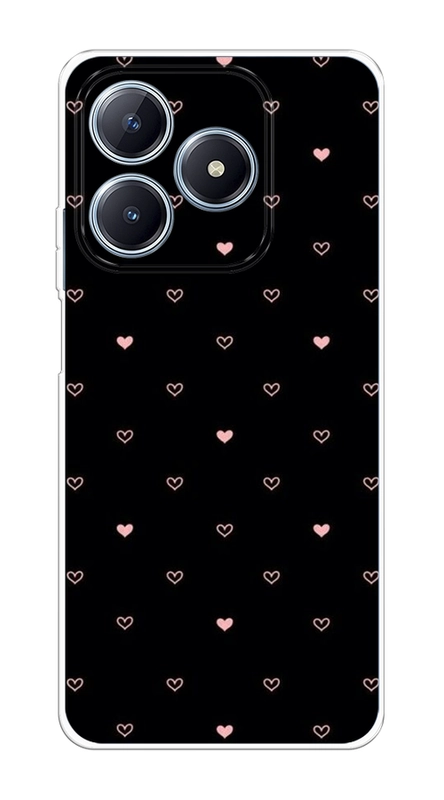Силиконовый чехол на Realme C63 / Реалми C63 прозрачный, с принтом, защита камеры