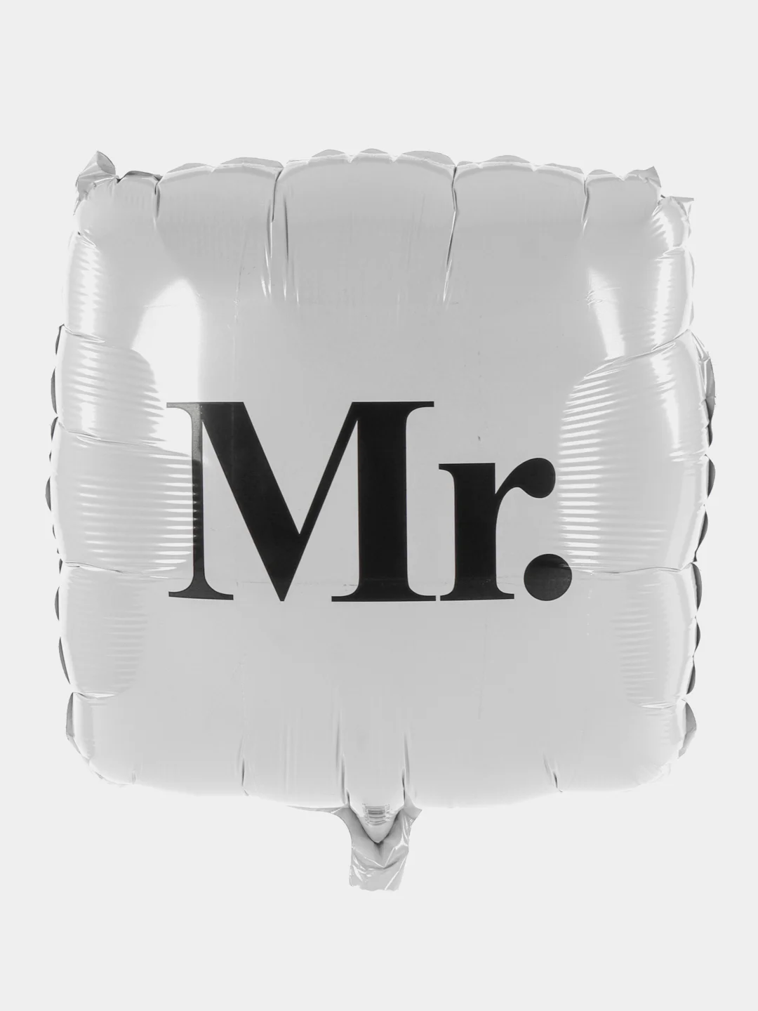 Белый фольгированный шар на свадьбу и девичник "Mr./&/Mrs.", 45см