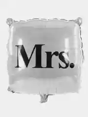 Хром фольгированный шар на свадьбу и девичник "Mr./&/Mrs.", 45см