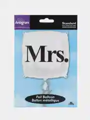 Хром фольгированный шар на свадьбу и девичник "Mr./&/Mrs.", 45см