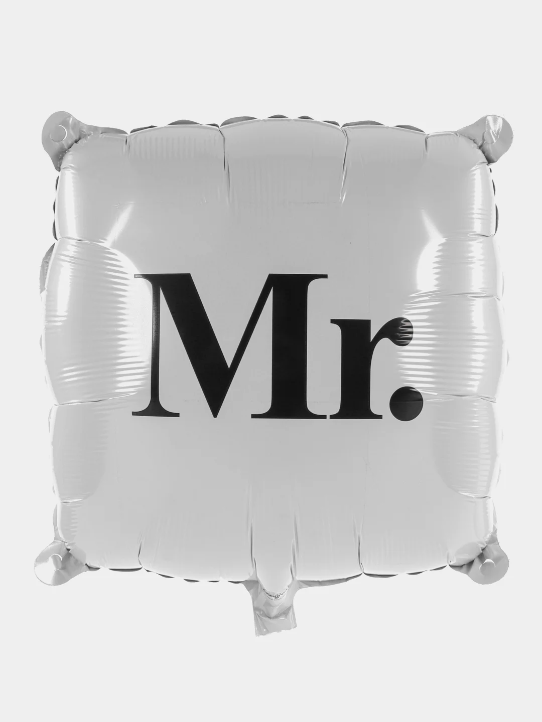 Белый фольгированный шар на свадьбу и девичник "Mr./&/Mrs.", 45см