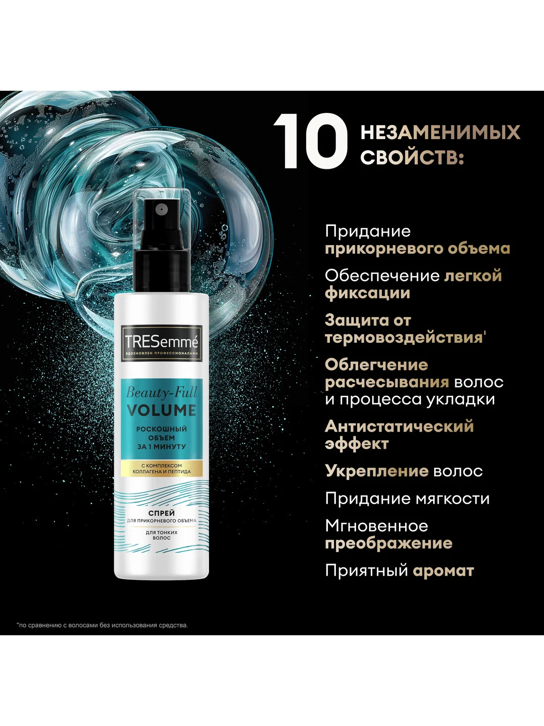 Спрей для волос TRESEMME BEAUTY FULL VOLUME, для объема, 190мл