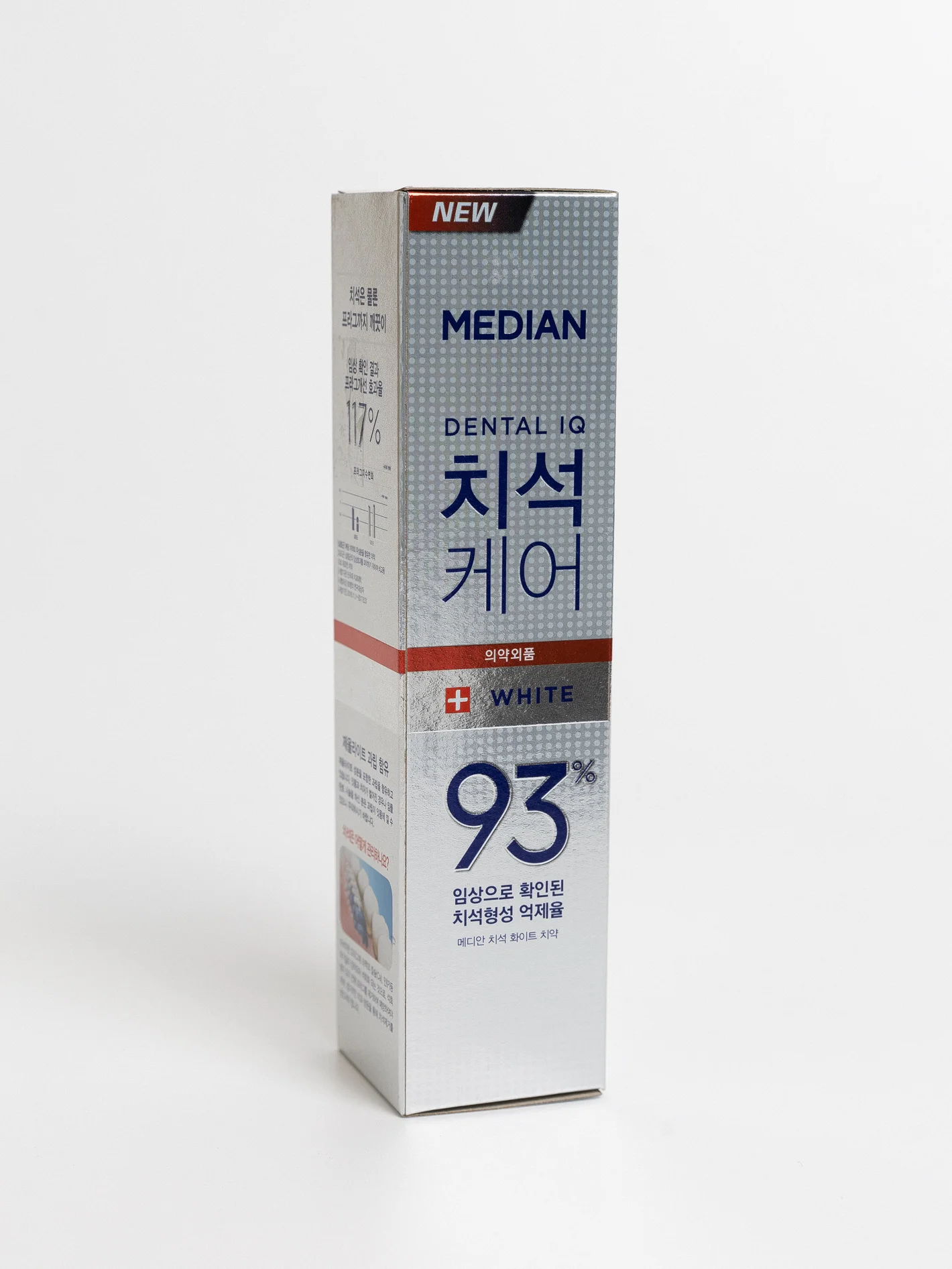 Зубная паста отбеливающая Median Dental IQ 93% White с цеолитом, корейская косметика