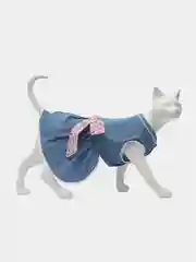 Синий платье для собак и кошек "Лето", праздничный наряд для фотосессий животных