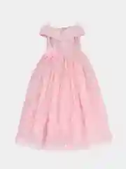 Кораллово-розовый бальное платье/Нарядное платье для девочки на выпускной/Пышное платье/Нарядное платье