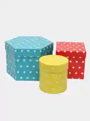 Набор фигурных подарочных коробок Cartonnage 3 в 1,  "Веселые горошки"