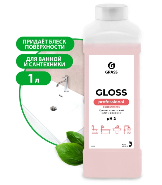 Чистящее средство Grass Gloss Concentrate, для ванной и сантехники, 1 л