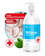 Мыло жидкое Grass Milana, антибактериальное, с дозатором, 1000 мл