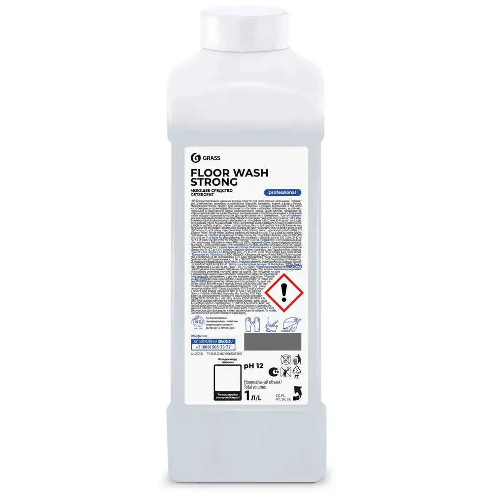Моющее средство для пола Grass Floor wash strong, концентрат, 1 л