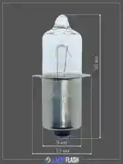 Лампа для фонаря ФОС, ФПС, Маглайт, Maglite галогеновая P13.5s, PX 13.5s, 5.2В 0.85А HPR50