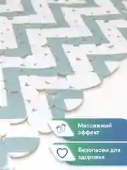 Бирюзовый коврик для ванны на присосках "Paradise" 36x69 см, ВИЛИНА