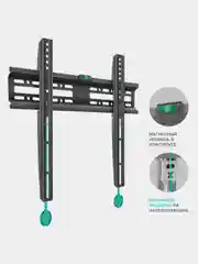 Черный кронштейн для телевизора 32"-65" ONKRON NN24, фиксированный, до 50 кг, черный