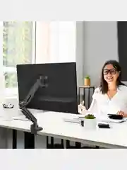 Черный кронштейн для монитора 13"-34" ONKRON G90 настольный, до 10 кг, черный