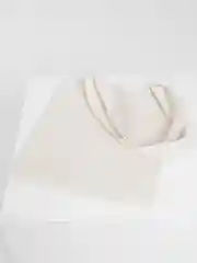 Бежевый сумка-шоппер, 100% хлопок