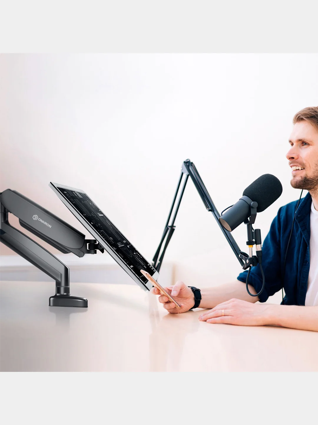 Кронштейн для монитора 13"-32" ONKRON G50 настольный, до 8 кг, чёрный