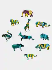 Деревянный фигурный пазл Active Puzzles "Тропический слон", 38х33 см, 190 деталей
