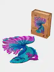 Деревянный фигурный пазл Active Puzzles "Волшебная рыбка", 26х35 см, 197 деталей