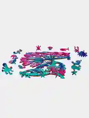 Деревянный фигурный пазл Active Puzzles "Волшебная рыбка", 26х35 см, 197 деталей
