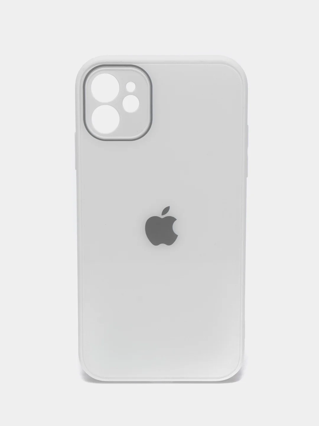 Белый чехол iPhone, Айфон 6, 7, 8, SE, XS, 12, 13, 14 Про Макс, Плюс, Pro Max, Plus стеклянный