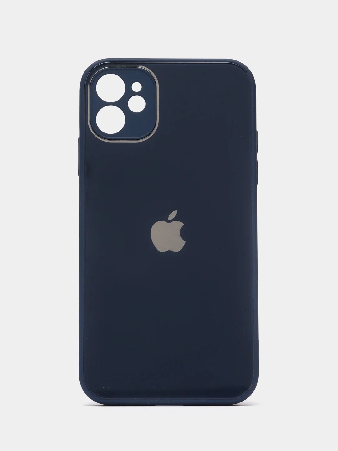 Темно-синий чехол iPhone, Айфон 6, 7, 8, SE, XS, 12, 13, 14 Про Макс, Плюс, Pro Max, Plus стеклянный