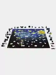 Деревянный фигурный пазл Active Puzzles "Ван Гог. Звёздная ночь", 40х40 см, 458 деталей
